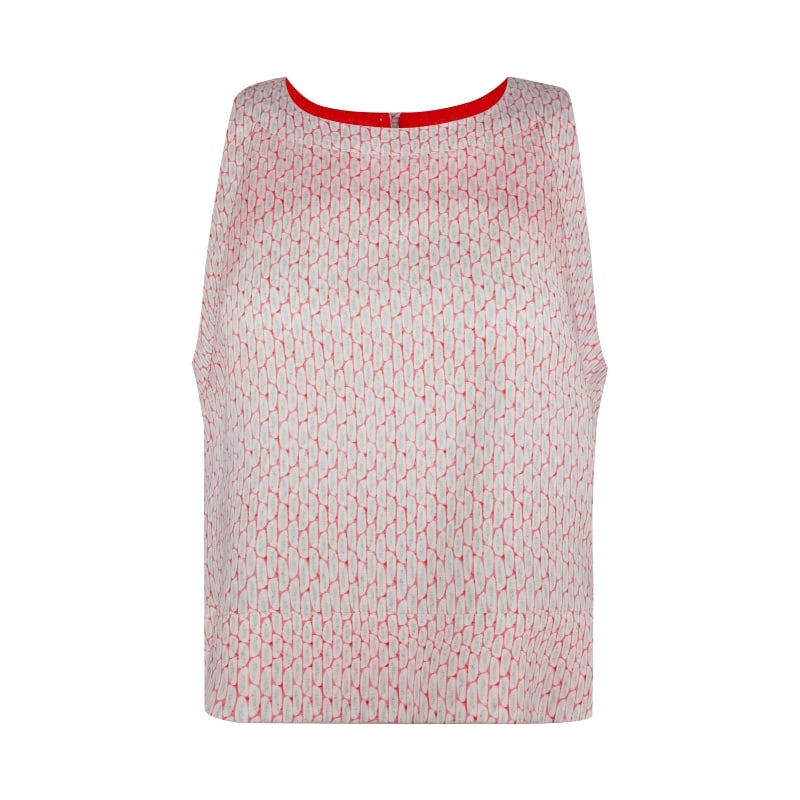 Bluemint LOULOU PINKBERRY Cropped Printed Top