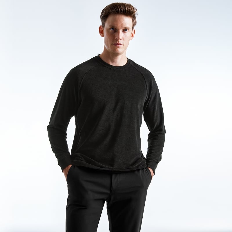 Bluemint LUCAS BLACK Towelling Sweatshirt