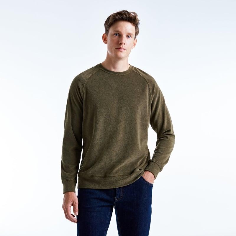 Bluemint LUCAS KHAKI Towelling Sweatshirt