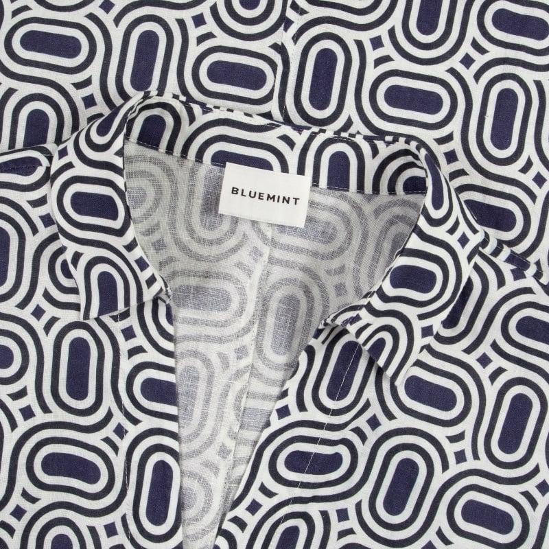 Bluemint LYDIA NAVY DIAMOND Linen Cover-Up