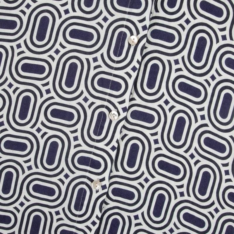 Bluemint LYDIA NAVY DIAMOND Linen Cover-Up