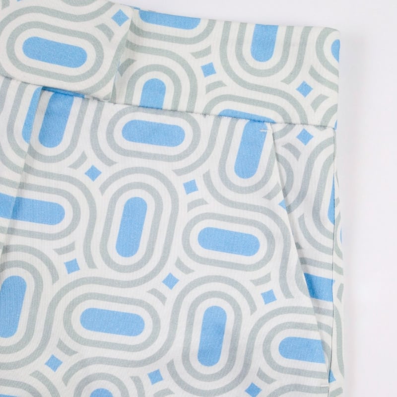 Bluemint LYNN BLUE DIAMOND Printed Flared Trousers