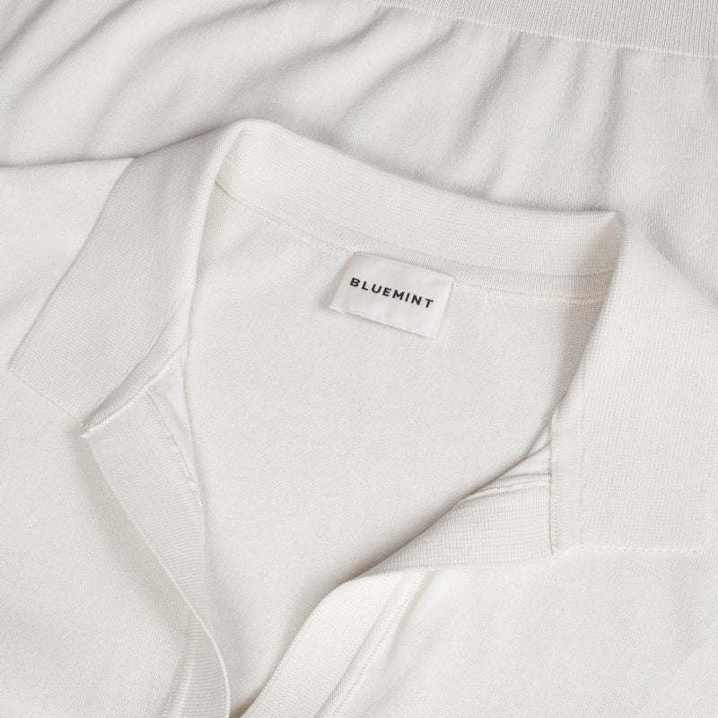 Bluemint MANON ECRU Knit Polo Shirt