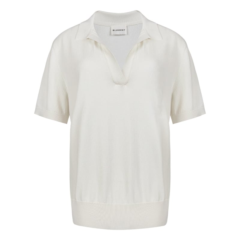 bluemint MANON ECRU Knit Polo Shirt
