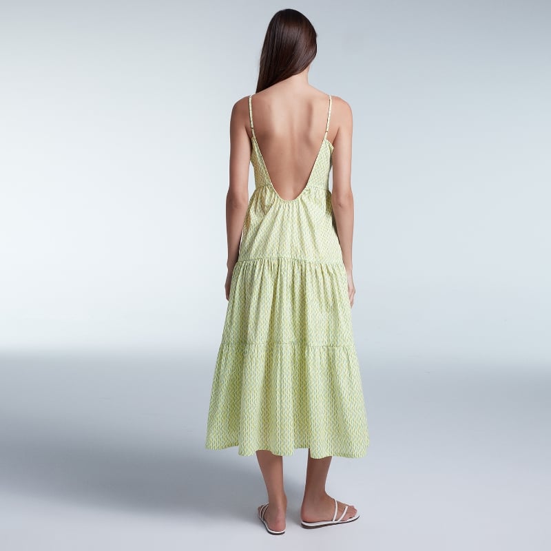 Bluemint MARCELLA LIME BERRY Open Back Midi Dress
