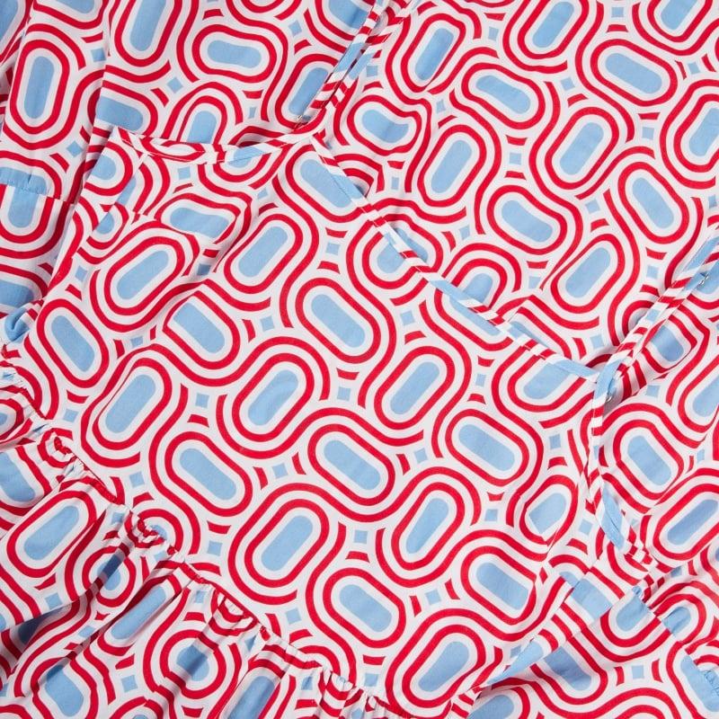 Bluemint MARCELLA RED DIAMOND Open Back Midi Dress