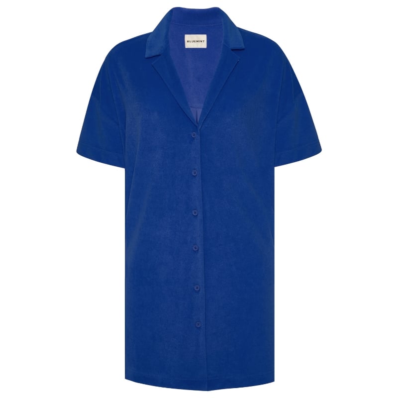 Bluemint MARGOT COBALT Towelling Shirt Dress