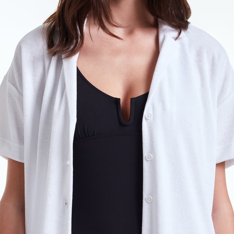 Bluemint MARGOT WHITE Towelling Shirt Dress