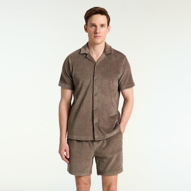 Bluemint MARSEL STONE Corduroy Camp-Collar Shirt