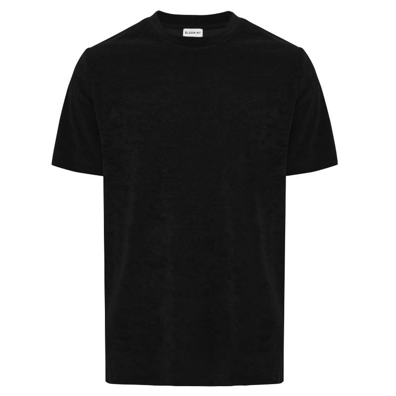 bluemint MARVIN BLACK Crew Neck Towelling T-Shirt