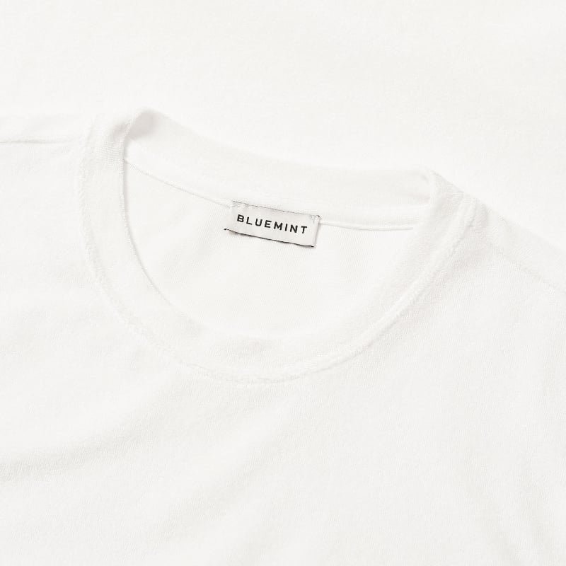 Bluemint MARVIN WHITE Crew Neck Towelling T-Shirt