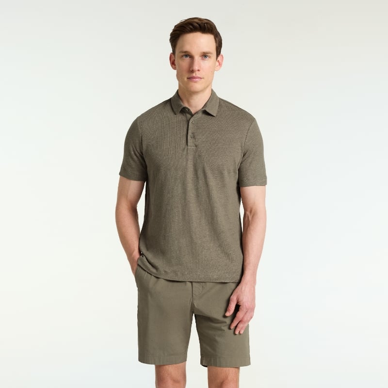 Bluemint MORITZ STONE Linen Polo Shirt