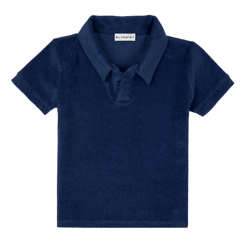 bluemint OLLIE DARK NAVY Kids Towelling Polo Shirt
