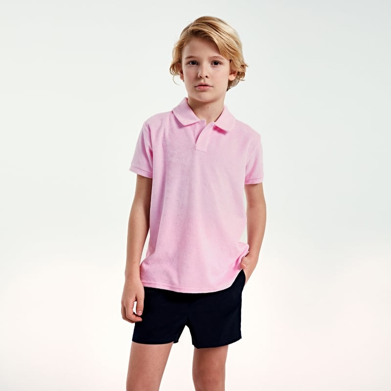 Bluemint OLLIE PINK Kids Towelling Polo Shirt