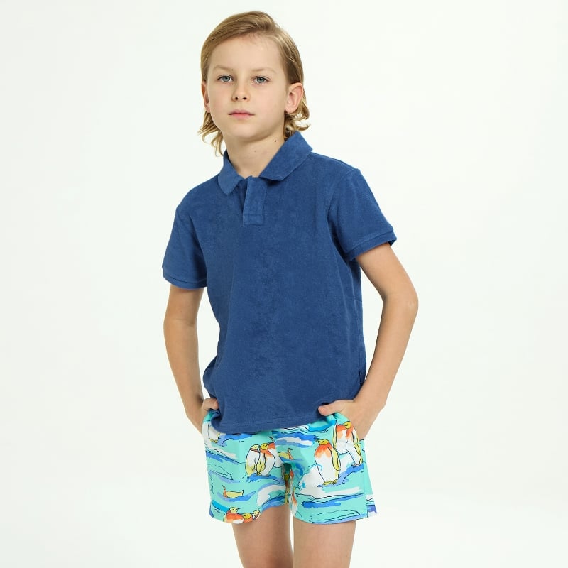 Bluemint OLLIE STEEL Kids Towelling Polo Shirt