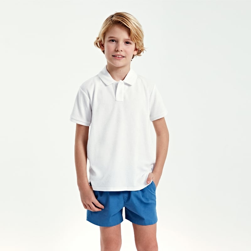 Bluemint OLLIE WHITE Kids Towelling Polo Shirt
