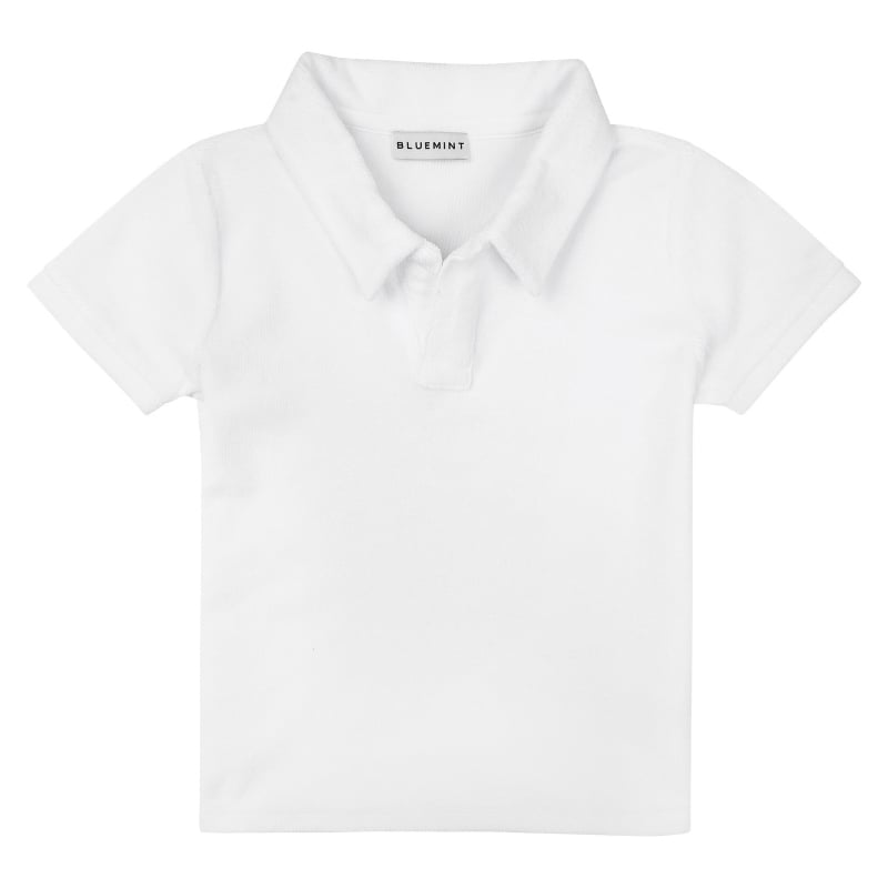bluemint OLLIE WHITE Kids Towelling Polo Shirt