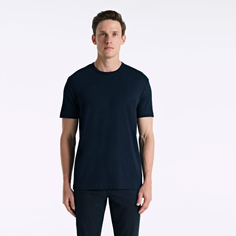 Bluemint ONTHE DARK NAVY Piqué Crew Neck T-Shirt