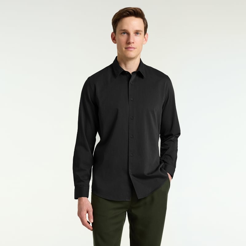 Bluemint PALMA BLACK Regular Fit Cotton Shirt