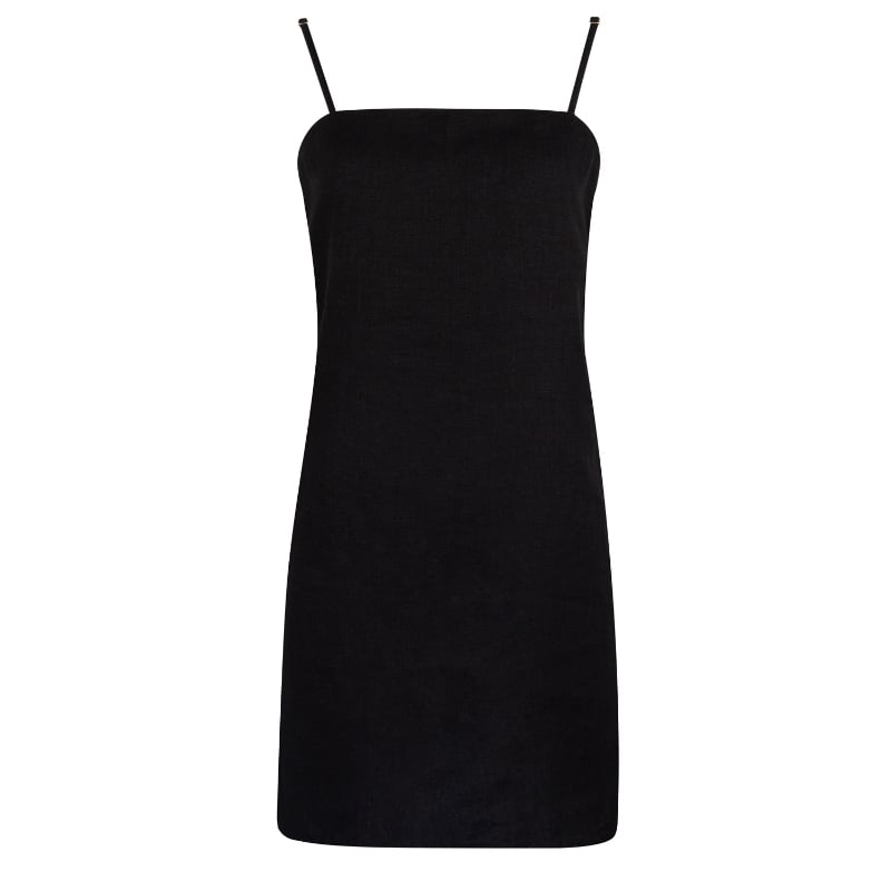 Bluemint PAULINE BLACK Mini Linen Dress