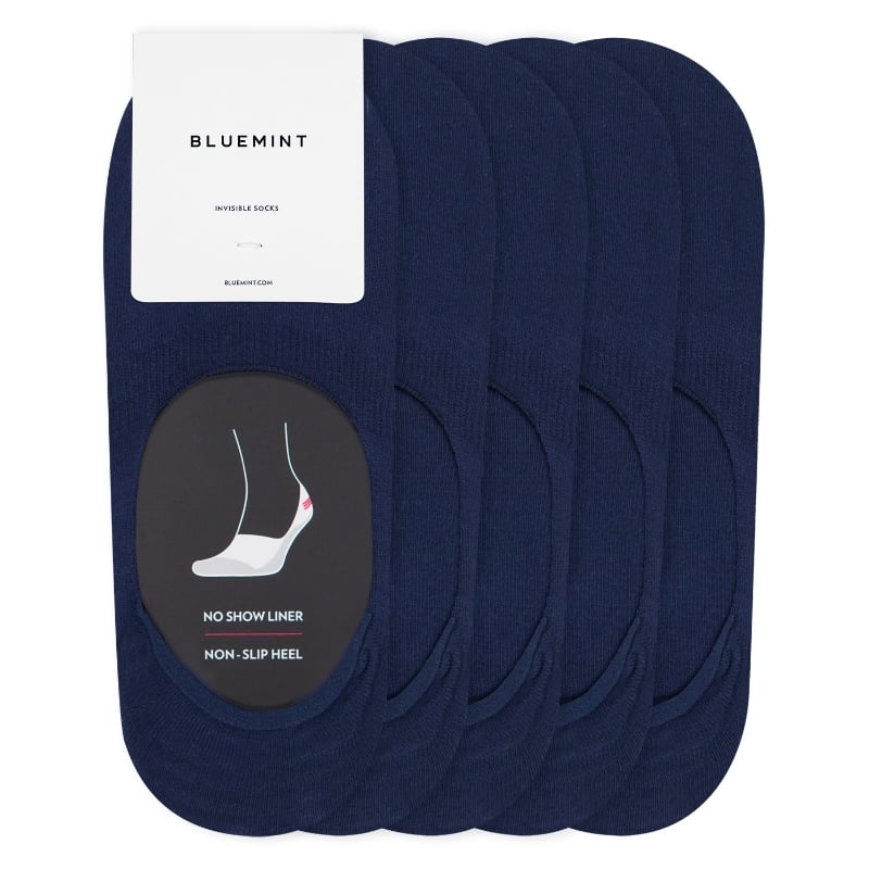 bluemint PI 5 PACK INDIGO Five Pack No Show Socks
