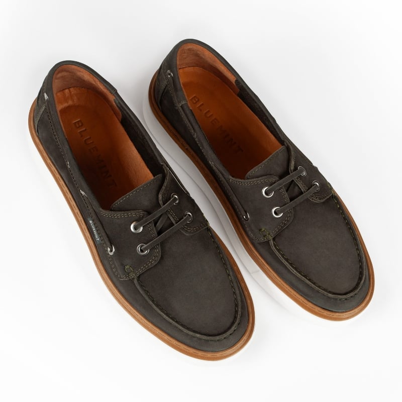 Bluemint PIETRO KHAKI Suede Leather Deck Shoes