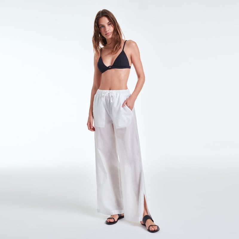 Bluemint POLLY WHITE Cotton Cover-Up Trousers