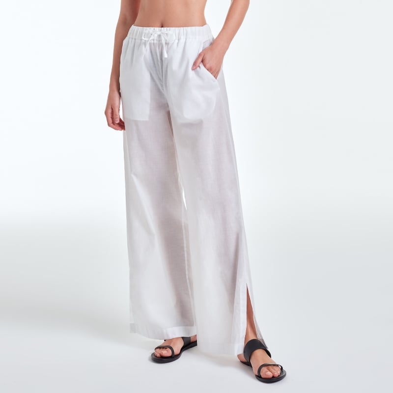 bluemint POLLY WHITE Cotton Cover-Up Trousers
