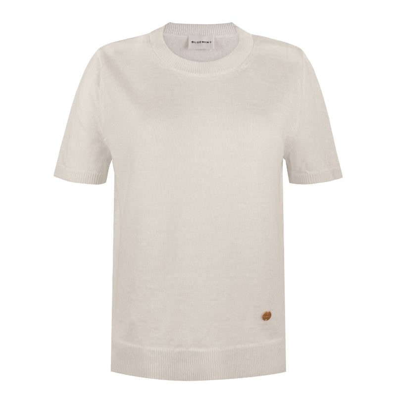 Bluemint RENEE ECRU Knitted Short-Sleeve Blouse