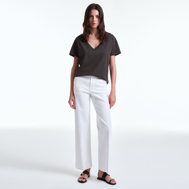 Bluemint RHODA BLACK Ribbed V-Neck T-Shirt