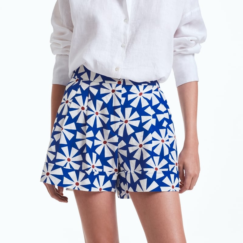 Bluemint ROMY DAZZLING DAISY Pleated Linen Shorts