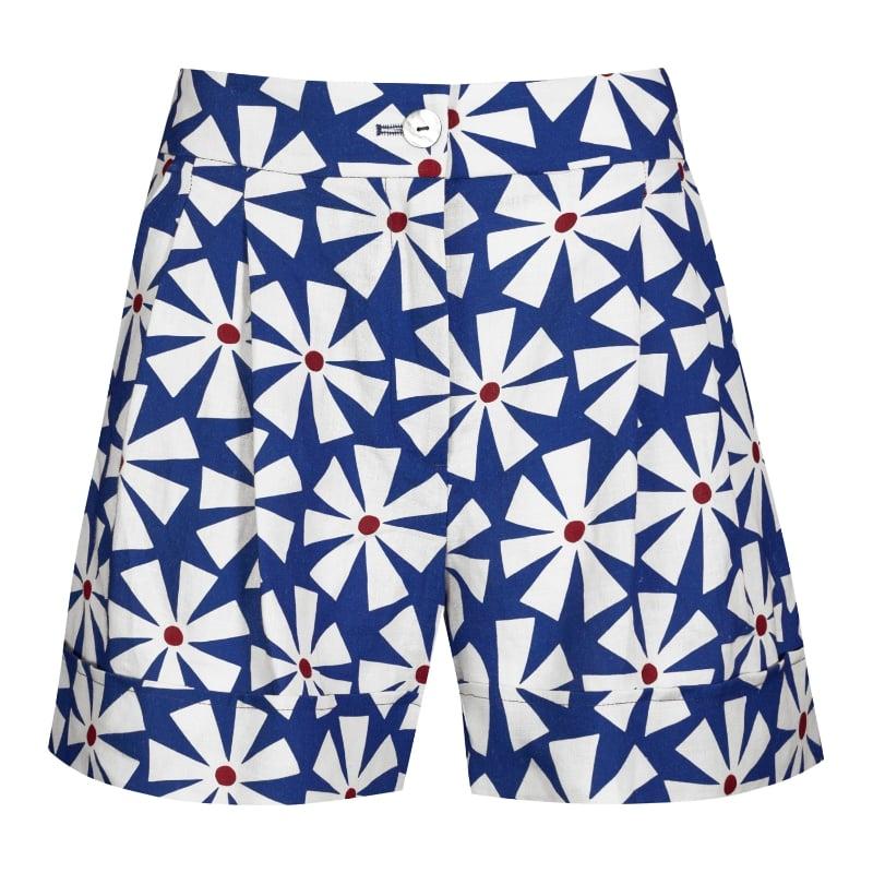Bluemint ROMY DAZZLING DAISY Pleated Linen Shorts