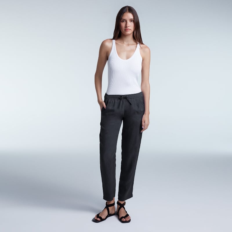 Bluemint SIA BLACK Tapered Silk Trousers