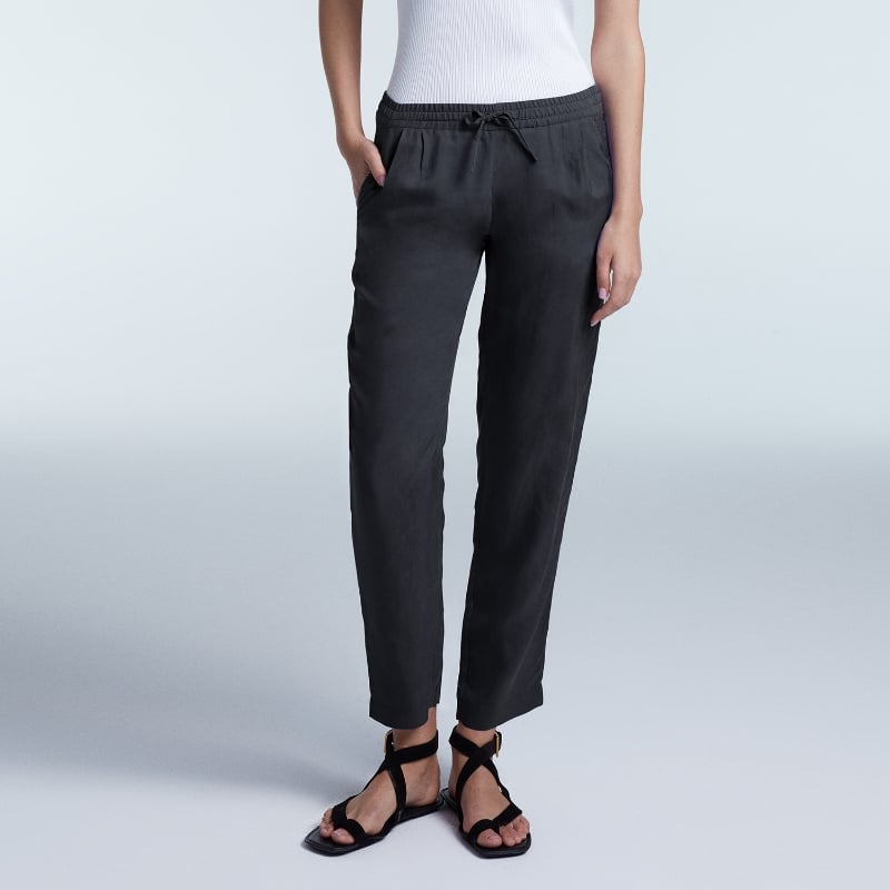 bluemint SIA BLACK Tapered Silk Trousers