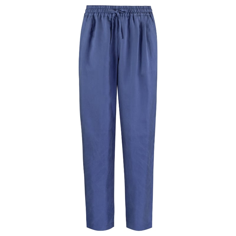 Bluemint SIA LIGHT SAPPHIRE Tapered Silk Trousers