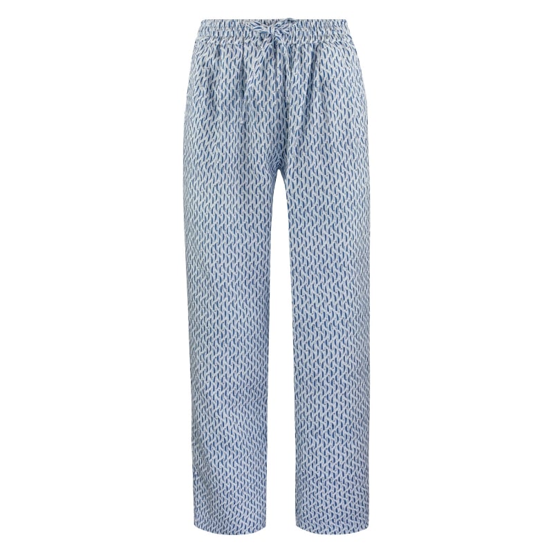Bluemint SUE BLUEBERRY Printed Linen Trousers