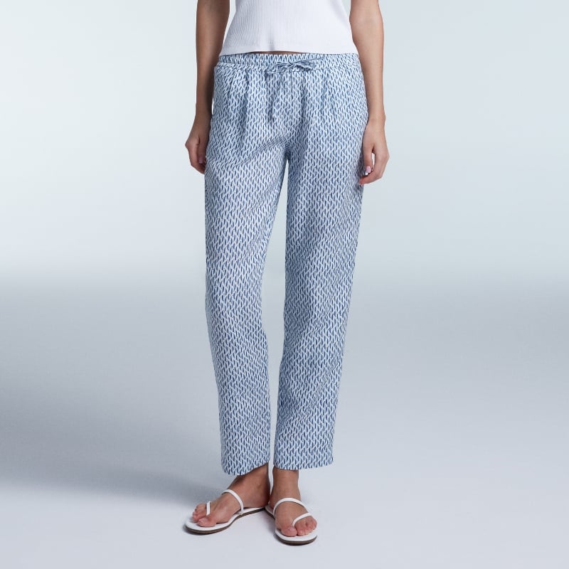 bluemint SUE BLUEBERRY Printed Linen Trousers