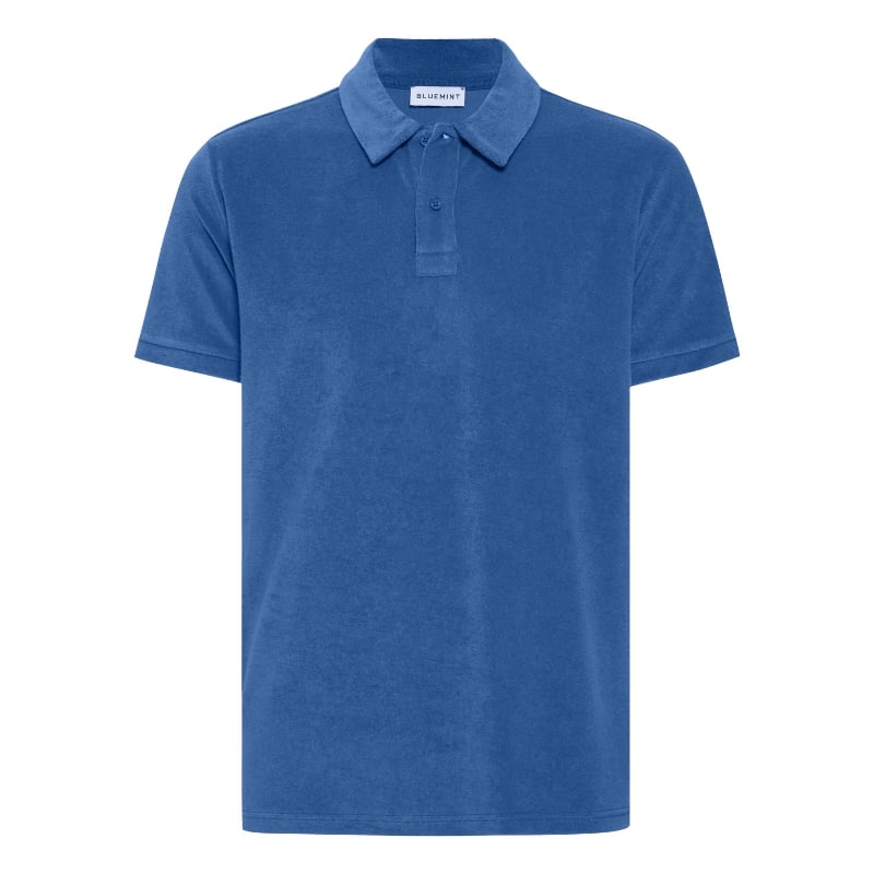 bluemint YAM LAGOON BLUE Towelling Polo Shirt