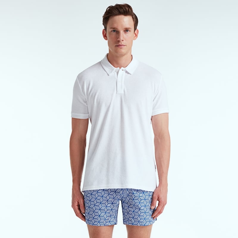 Bluemint YAM WHITE Towelling Polo Shirt