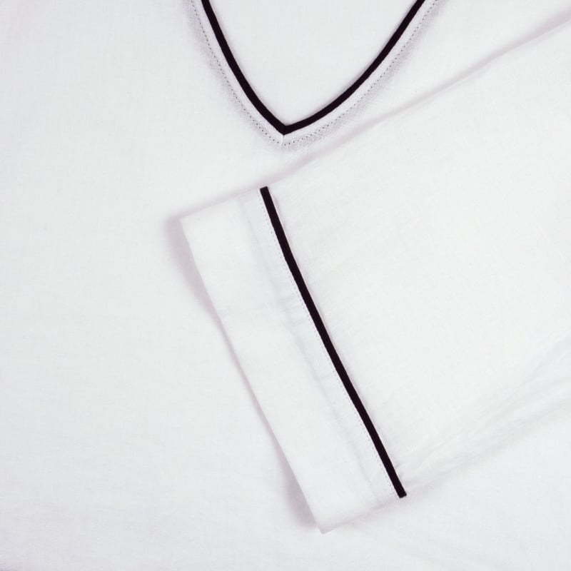 Bluemint ZELDA WHITE Piped Linen Top