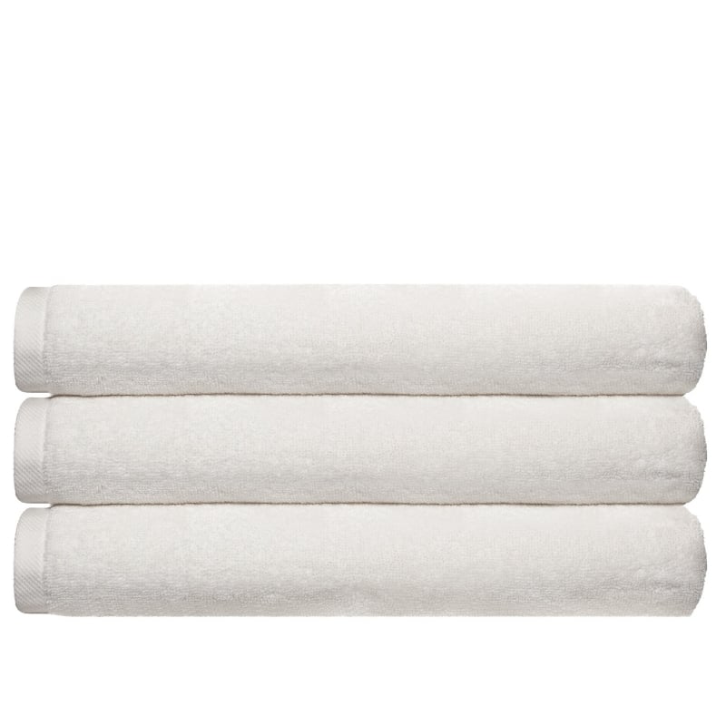 bluemint BM BATH TOWEL SET ECRU Set of Three Cotton-Terry Bath Towels