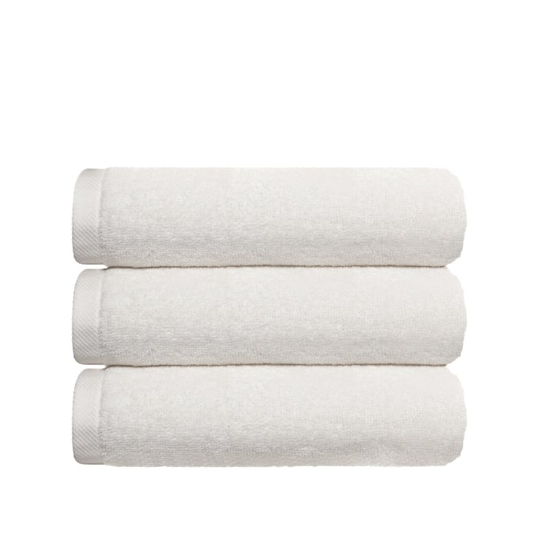 bluemint BM HAND TOWEL SET ECRU Set of Three Cotton-Terry Hand Towels