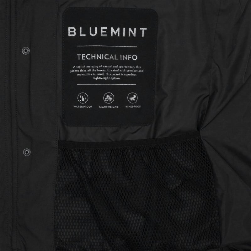 Bluemint BM PUFFER BLACK Quilted Shell Hooded Jacket