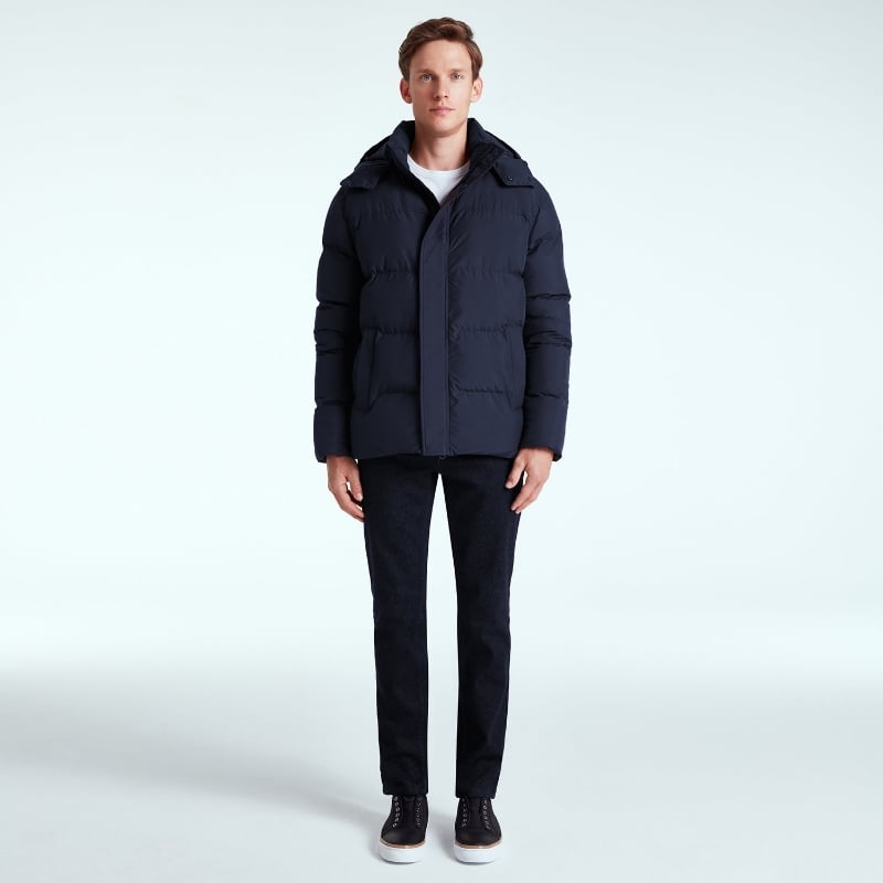 Bluemint BM PUFFER DARK NAVY Quilted Shell Hooded Jacket