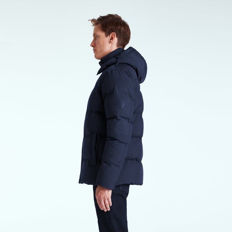 Bluemint BM PUFFER DARK NAVY Quilted Shell Hooded Jacket
