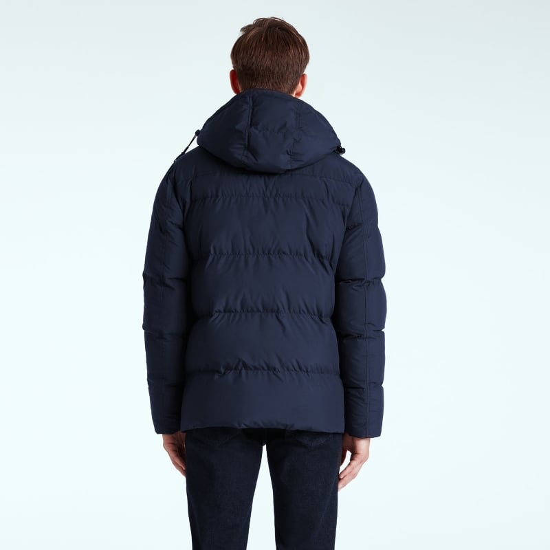 Bluemint BM PUFFER DARK NAVY Quilted Shell Hooded Jacket