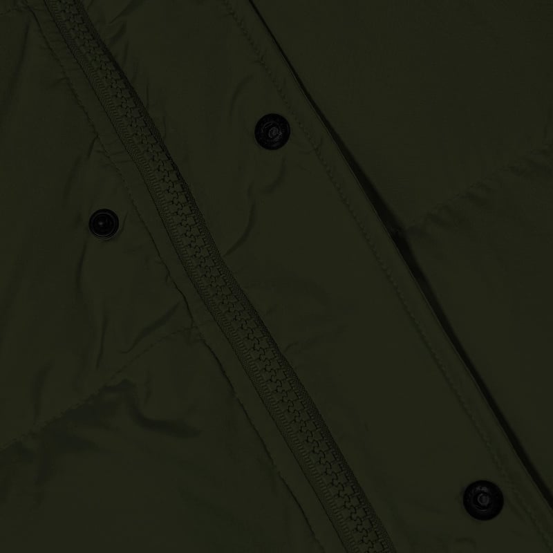 Bluemint BM PUFFER KHAKI Quilted Shell Hooded Jacket