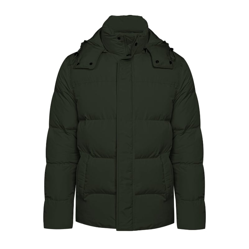 bluemint BM PUFFER KHAKI Quilted Shell Hooded Jacket