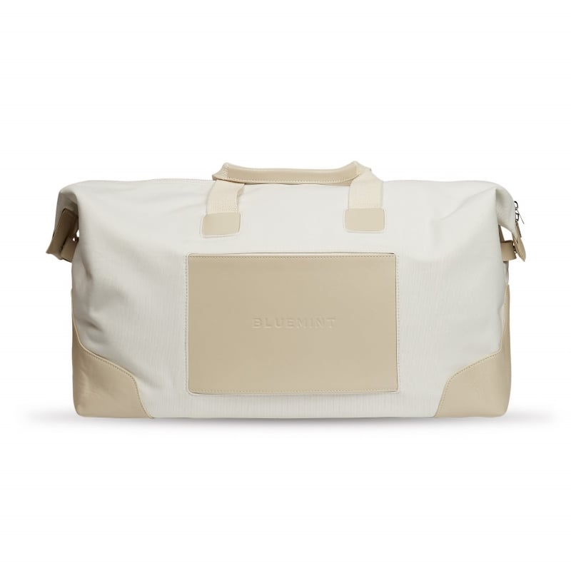 Bluemint BM WEEKEND BAG ECRU Leather-Trimmed Weekend Bag