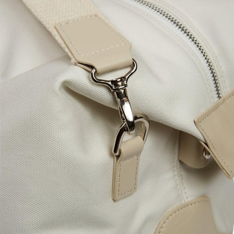 Bluemint BM WEEKEND BAG ECRU Leather-Trimmed Weekend Bag